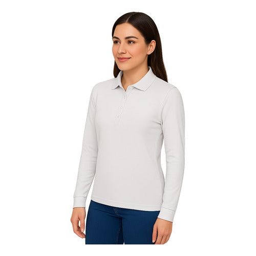 Playera Brans Tipo Polo Manga Larga Durable Resistente Mujer - Garufa Jeans