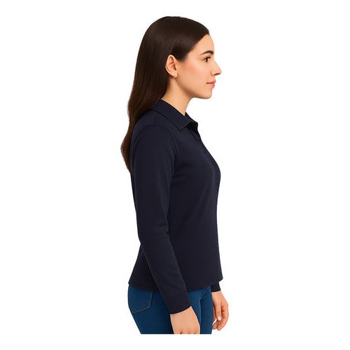 Playera Brans Tipo Polo Manga Larga Durable Resistente Mujer - Garufa Jeans