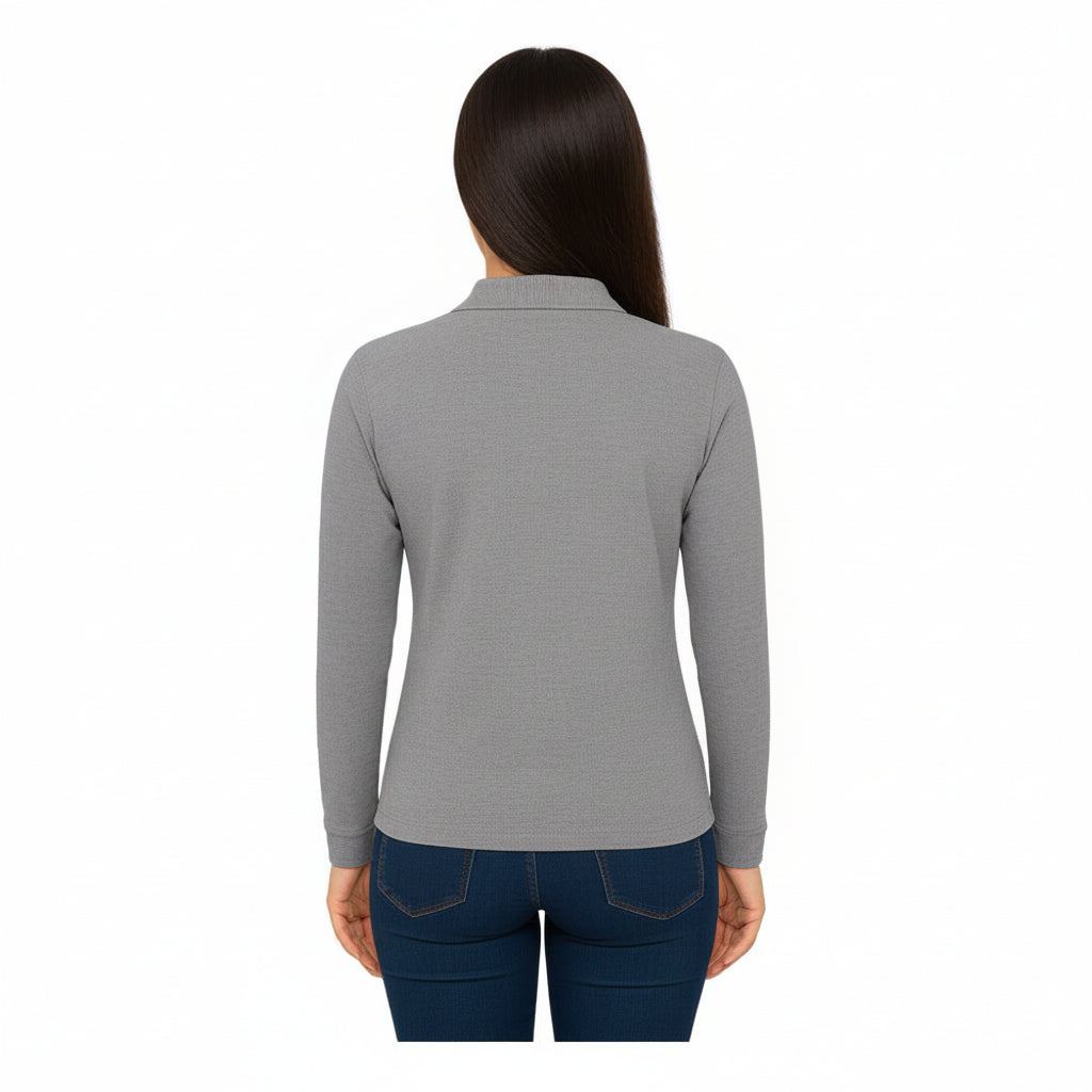 Playera Brans Tipo Polo Manga Larga Durable Resistente Mujer - Garufa Jeans