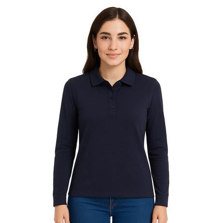 Playera Brans Tipo Polo Manga Larga Durable Resistente Mujer - Garufa Jeans