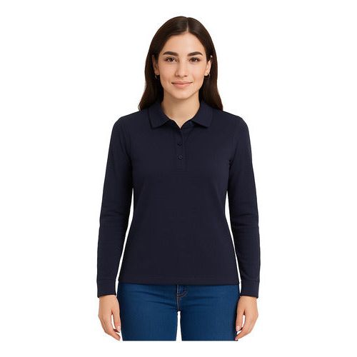 Playera Brans Tipo Polo Manga Larga Durable Resistente Mujer - Garufa Jeans