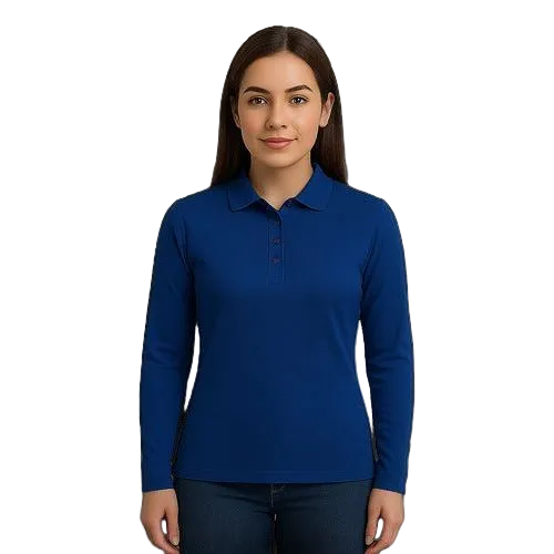 Playera Brans Tipo Polo Manga Larga Durable Resistente Mujer - Garufa Jeans