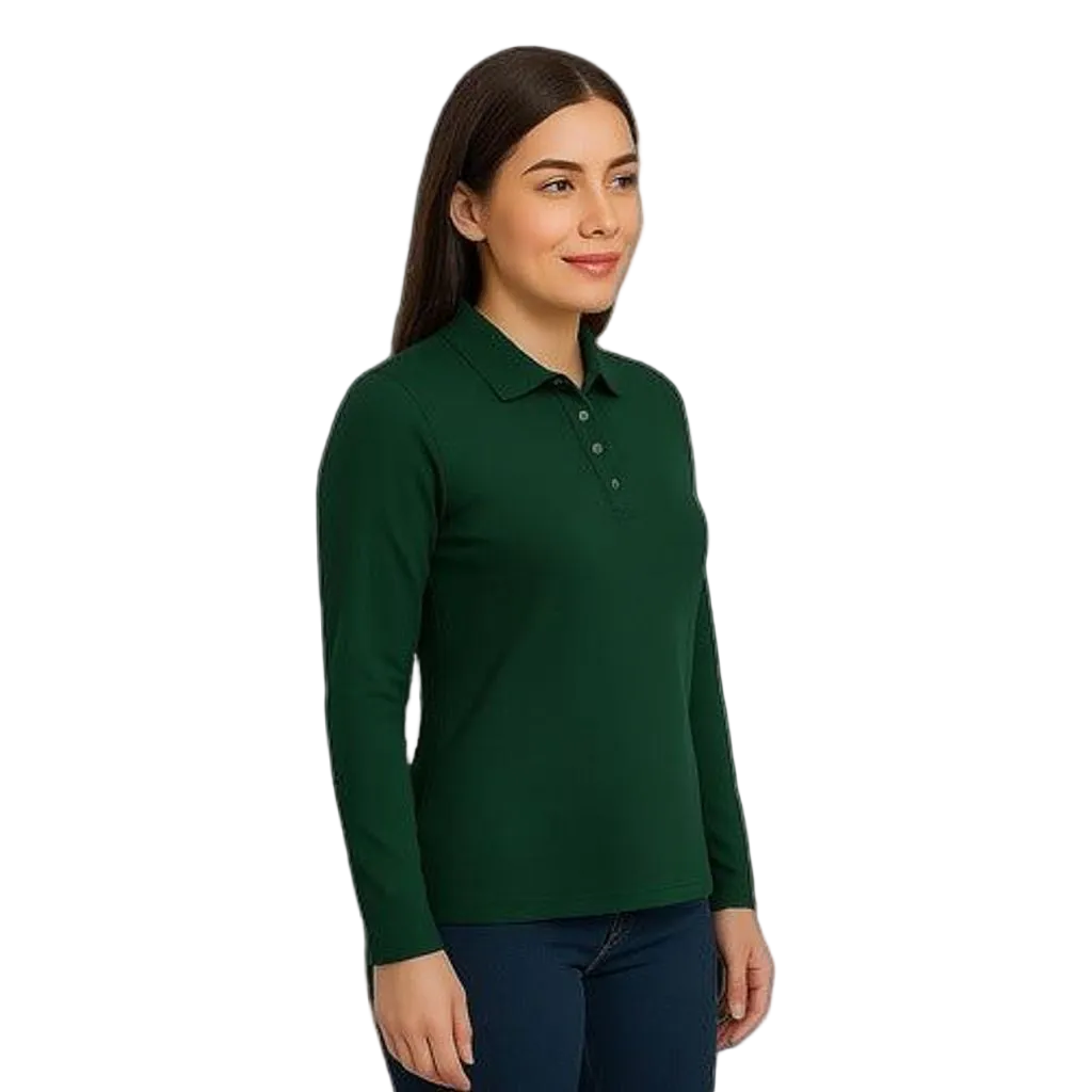 Playera Brans Tipo Polo Manga Larga Durable Resistente Mujer - Garufa Jeans