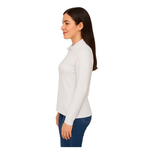 Playera Brans Tipo Polo Manga Larga Durable Resistente Mujer - Garufa Jeans