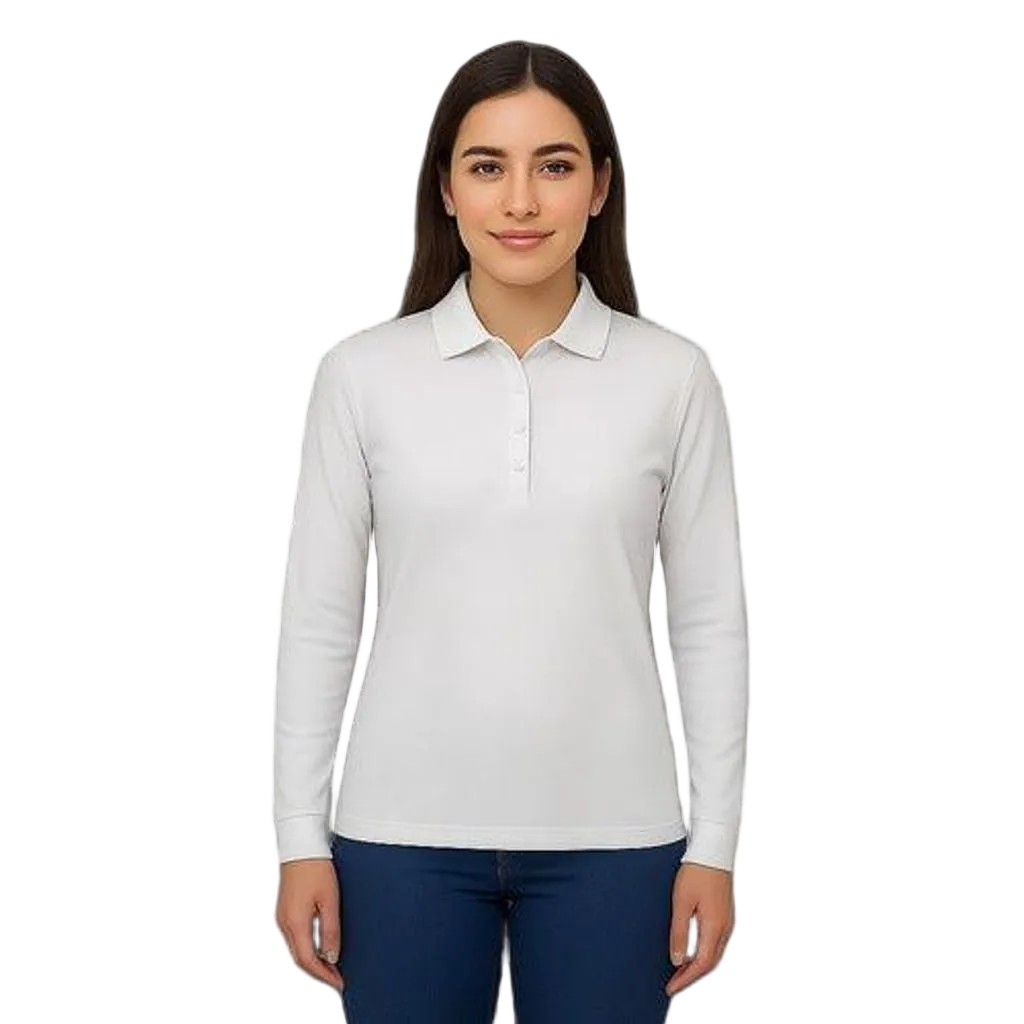 Playera Brans Tipo Polo Manga Larga Durable Resistente Mujer - Garufa Jeans