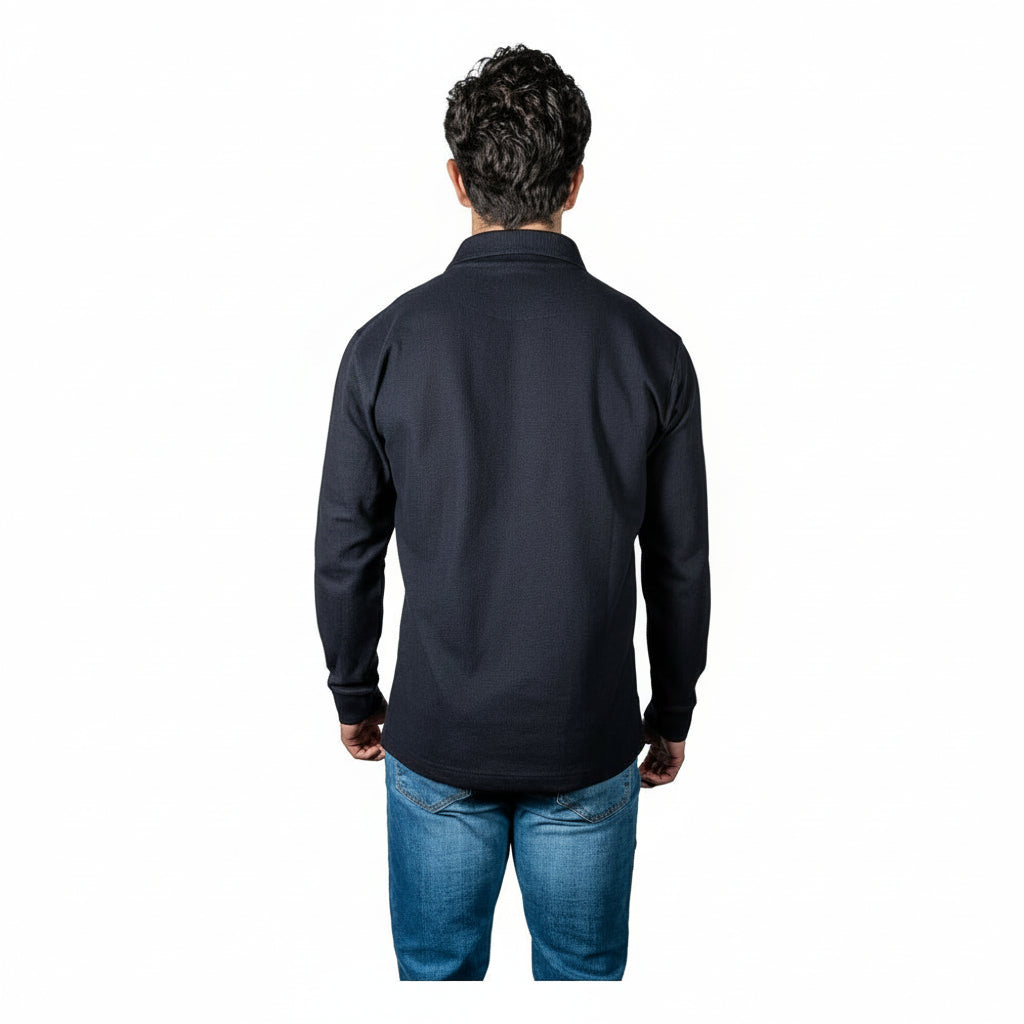 Playera Brans Tipo Polo Manga Larga Durable Resistente S-xl - Garufa Jeans