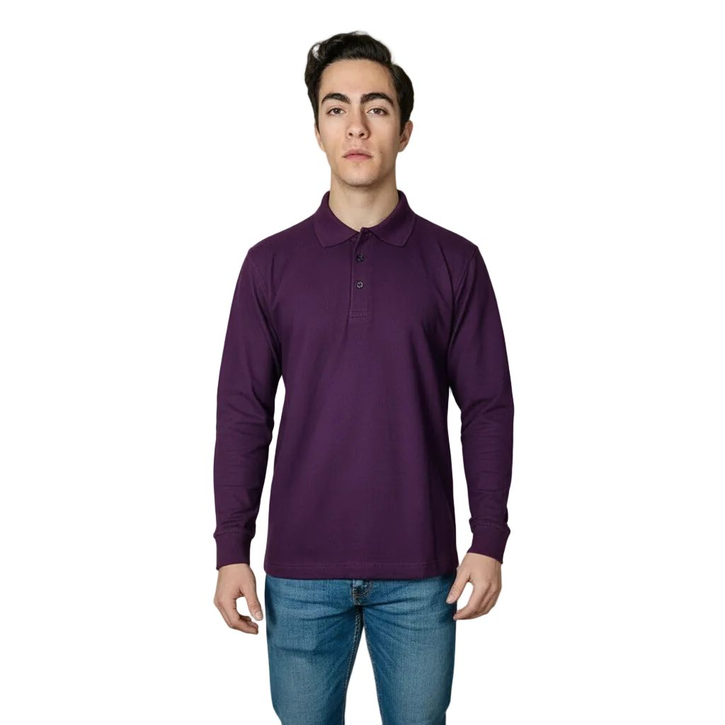 Playera Brans Tipo Polo Manga Larga Durable Resistente S - xl - Garufa Jeans