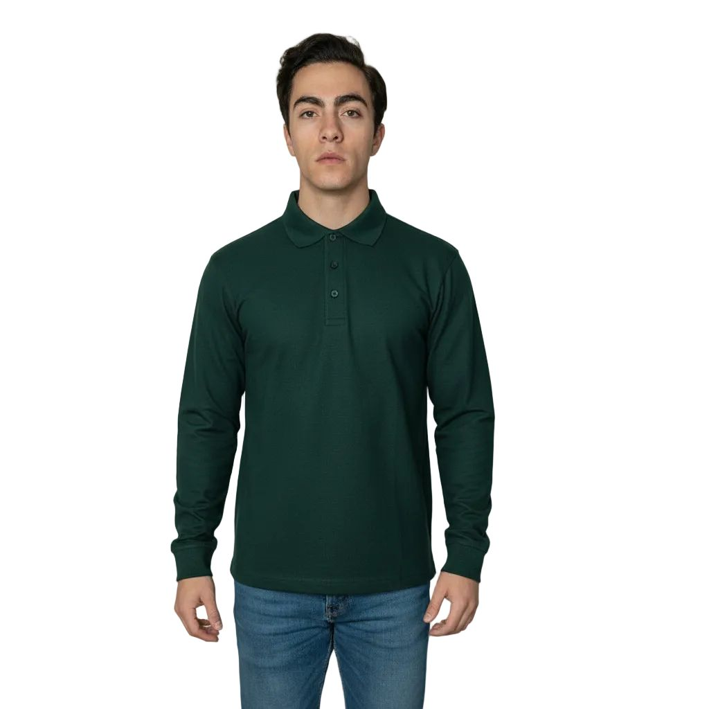 Playera Brans Tipo Polo Manga Larga Durable Resistente S - xl - Garufa Jeans