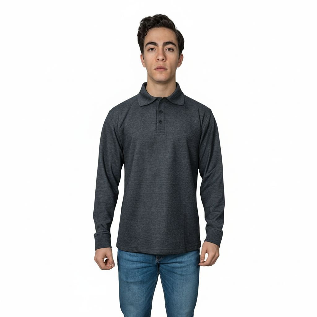 Playera Brans Tipo Polo Manga Larga Durable Resistente S - xl - Garufa Jeans