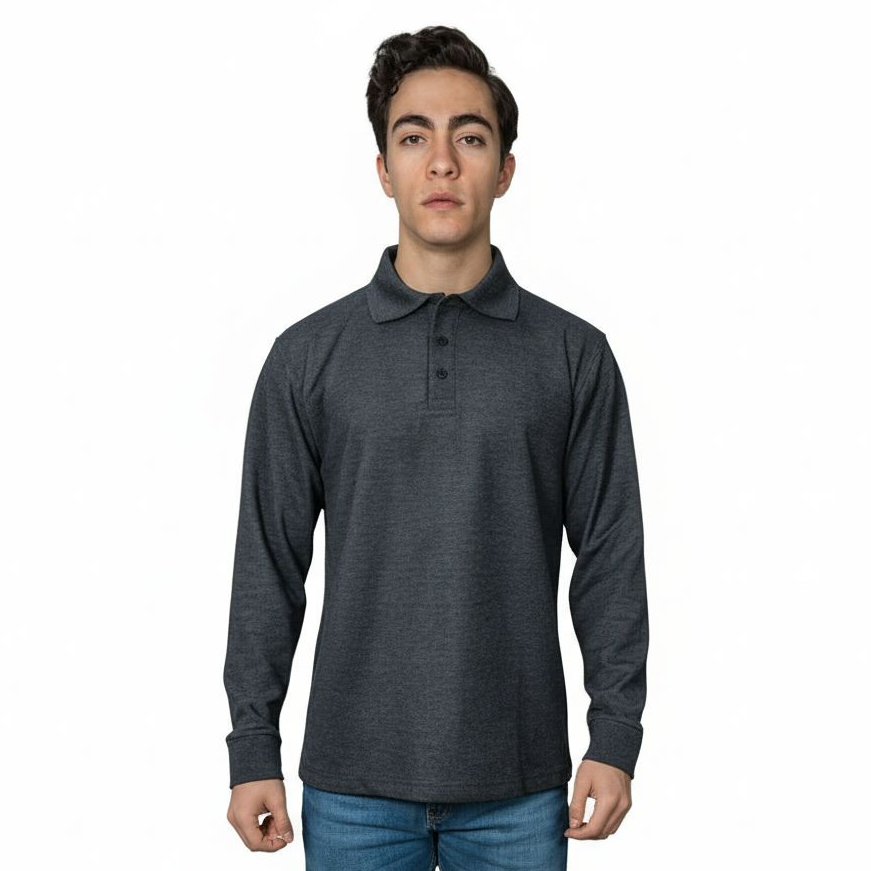 Playera Brans Tipo Polo Manga Larga Durable Resistente S - xl - Garufa Jeans