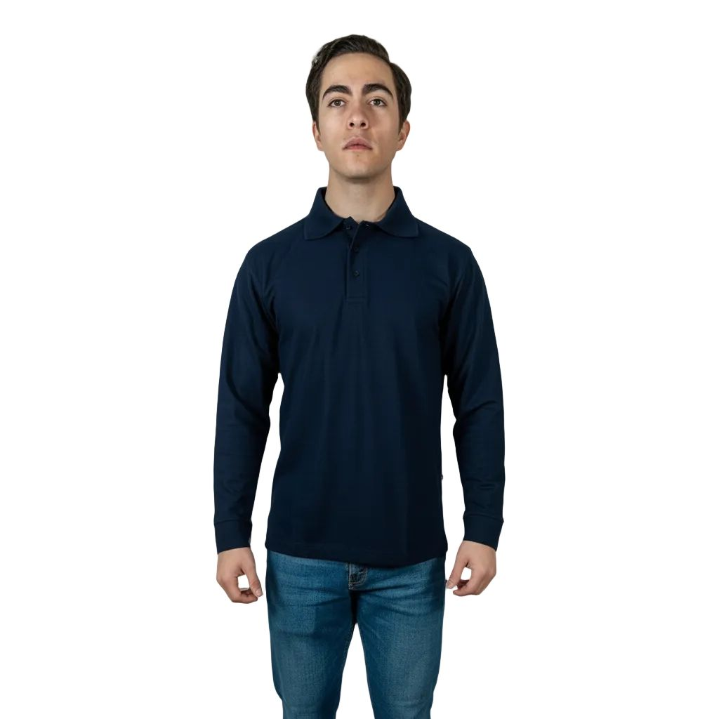 Playera Brans Tipo Polo Manga Larga Durable Resistente S - xl - Garufa Jeans