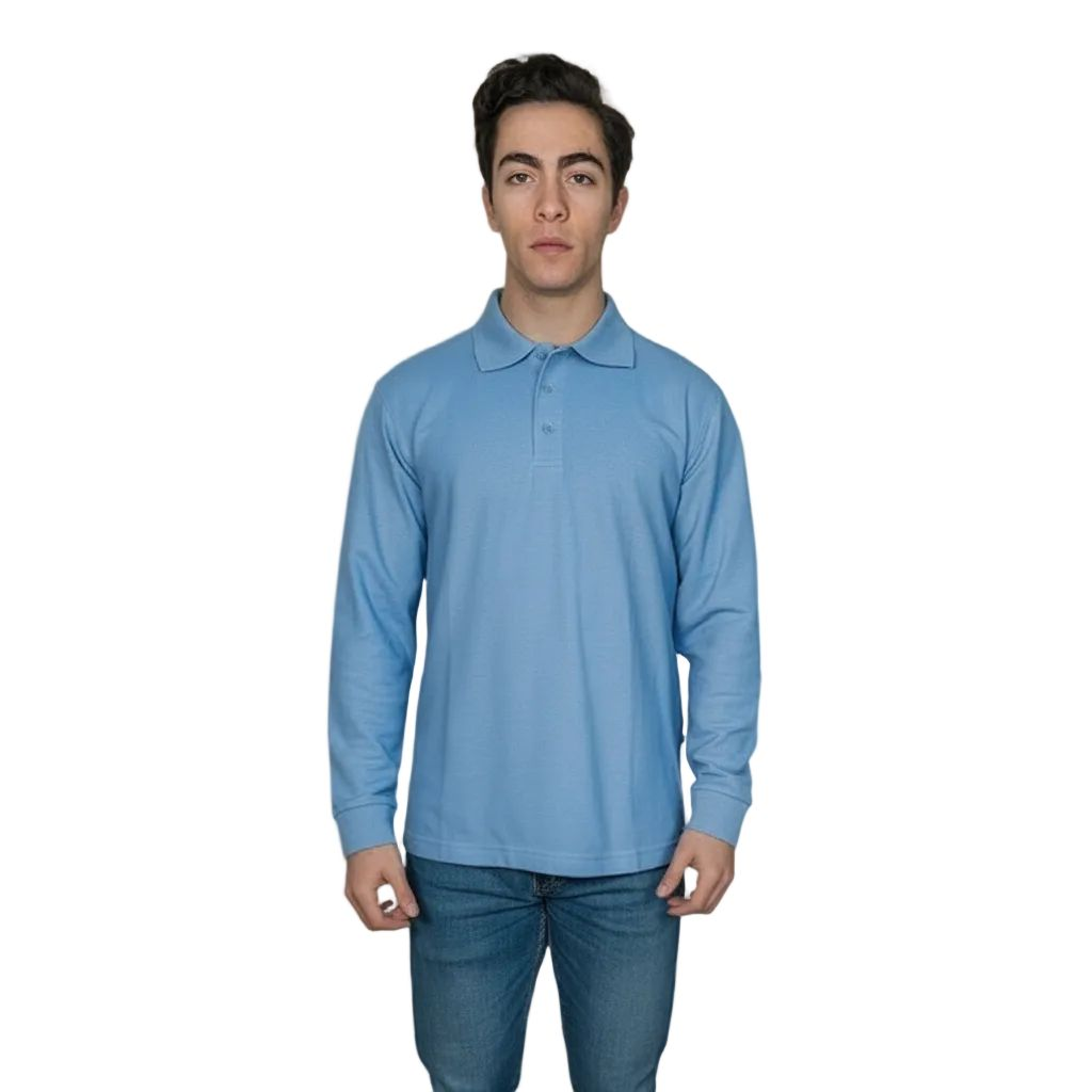 Playera Brans Tipo Polo Manga Larga Durable Resistente S - xl - Garufa Jeans