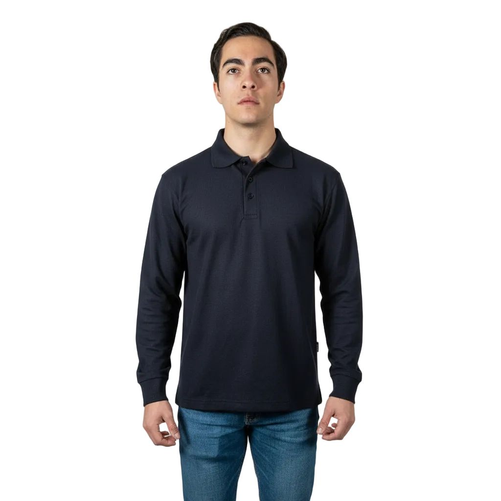Playera Brans Tipo Polo Manga Larga Durable Resistente S - xl - Garufa Jeans
