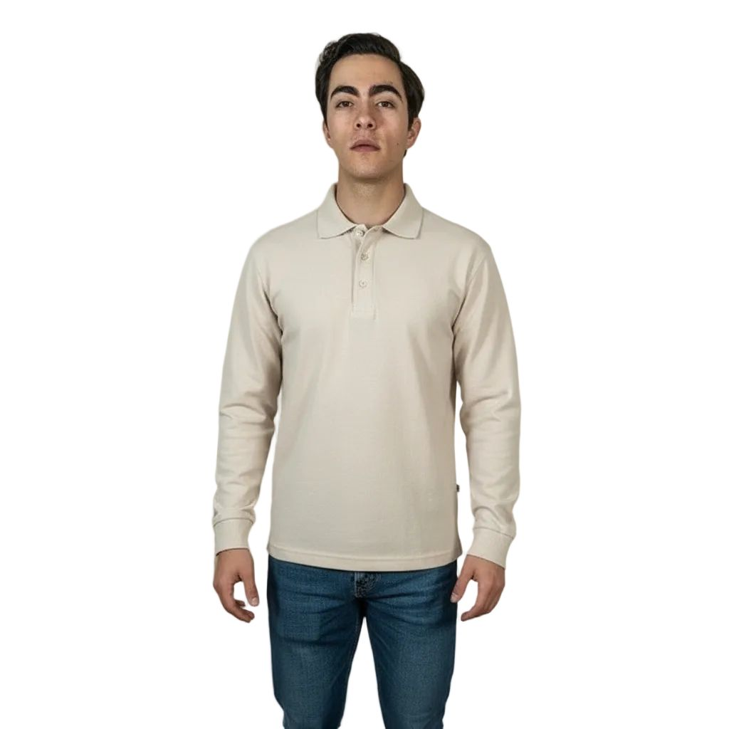 Playera Brans Tipo Polo Manga Larga Durable Resistente S - xl - Garufa Jeans