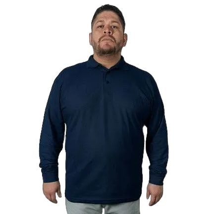 Playera Brans Tipo Polo Manga Larga Durable Tallas 4xl - 5xl - Garufa Jeans