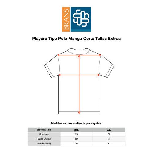 Playera Brans Tipo Polo Peso Completo Durable Tallas 4xl 5xl - Garufa Jeans