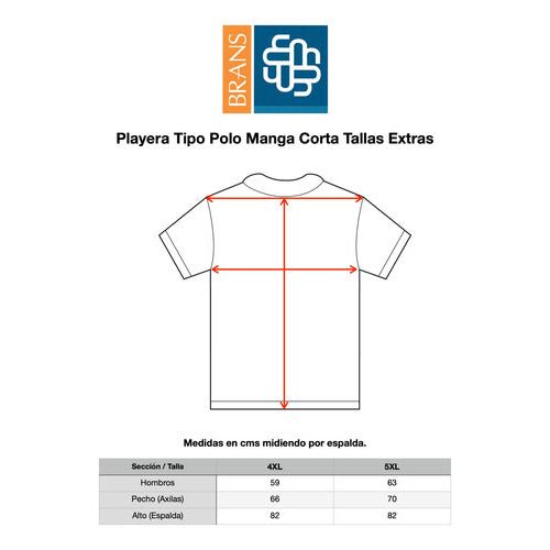 Playera Brans Tipo Polo Peso Completo Durable Tallas 4xl 5xl - Garufa Jeans