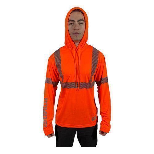 Playera Cat Caterpillar Manga Larga Reflejante Cupucha - Garufa Jeans