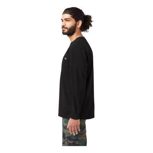 Playera Dickies Wl450 Peso Completo Manga Larga Con Bolsillo - Garufa Jeans