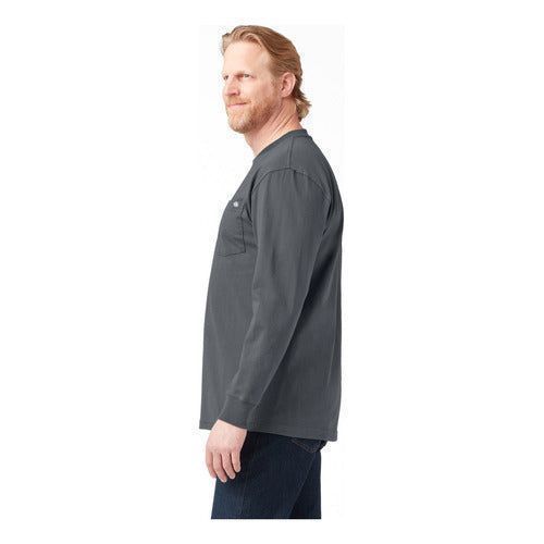 Playera Dickies Wl450 Peso Completo Manga Larga Con Bolsillo - Garufa Jeans