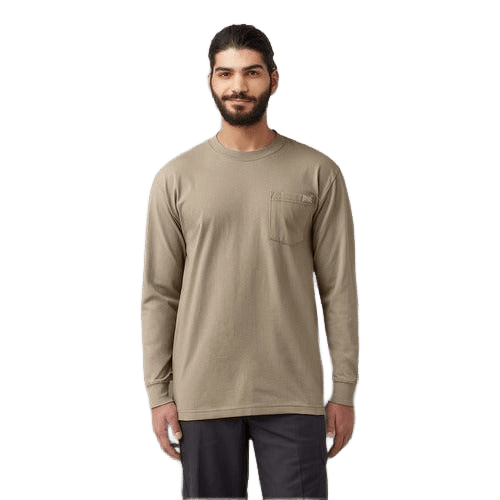 Playera Dickies Wl450 Peso Completo Manga Larga Con Bolsillo - Garufa Jeans