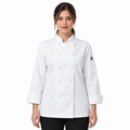 Filipina de chef para mujer Red Kap 041 Blanca, vista frontal con modelo | color:blanca