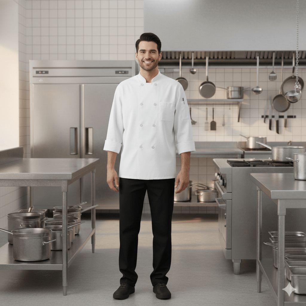 Red Kap 0413 Filipina Chef Cocina Manga Larga Básica Durable - Garufa Jeans