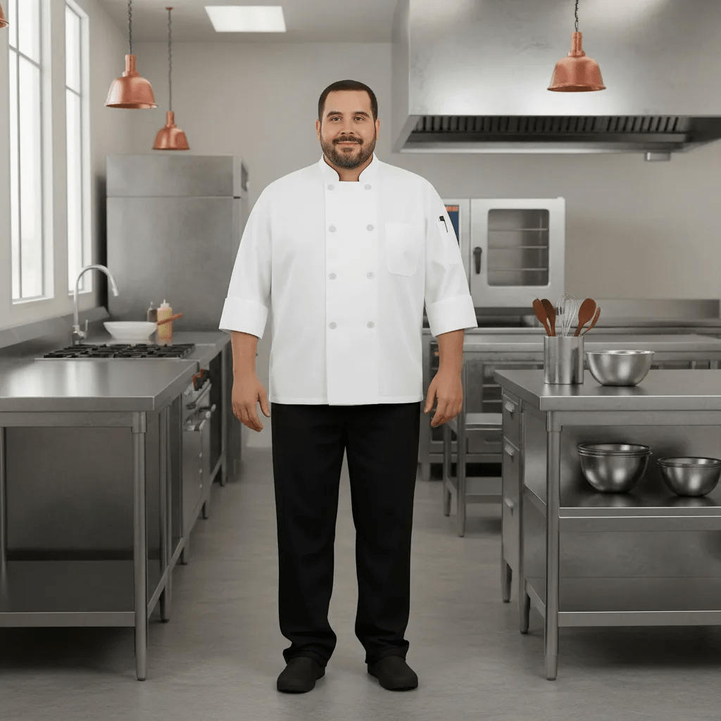 Red Kap 0413 Filipina Chef Cocina Manga Larga Durable Extras - Garufa Jeans
