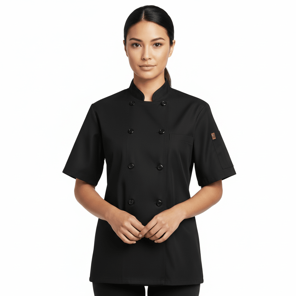 Red Kap 045 Filipina Chef Manga Corta Repelente Aceite Mujer #mlpos_1 | Color: BK - Negra #color_bk_-_negra #sku_045xbkssl #sku_045xbkssm #sku_045xbksss #sku_045xbkssxl #sku_045xbkssxs