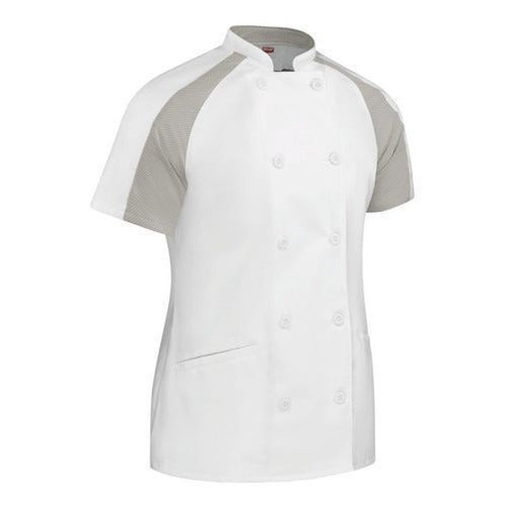 Filipina de chef Red Kap 051W para mujer Blanca, prenda sola tres cuartos derecho