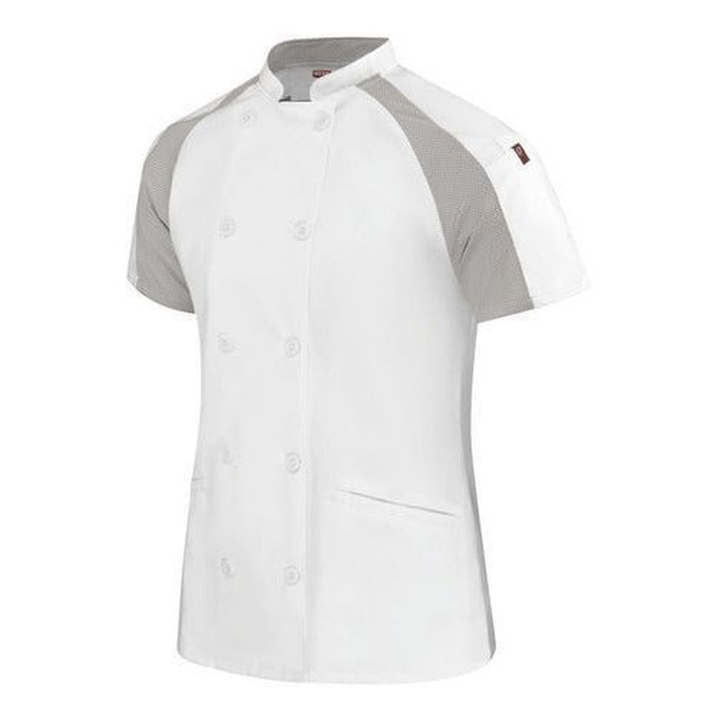 Filipina de chef Red Kap 051W para mujer Blanca, prenda sola tres cuartos izquierdo