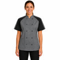 Filipina de chef Red Kap 051W para mujer Gris Oxford, vista frontal con modelo | color:gris-oxford