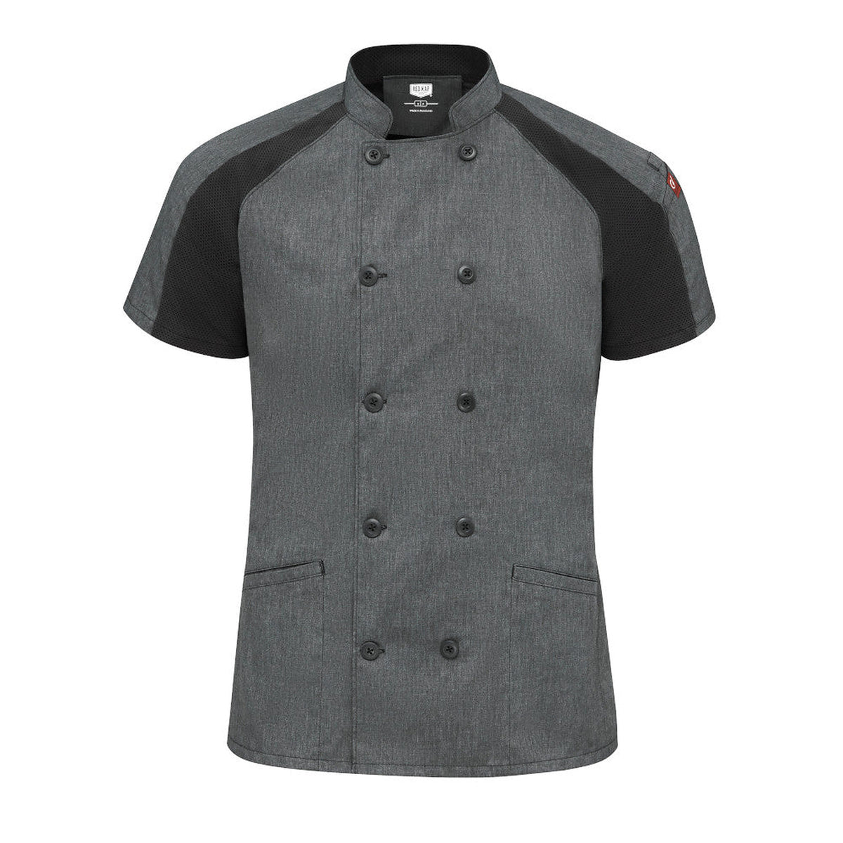 Filipina de chef Red Kap 051W para mujer Gris Oxford, prenda sola vista frontal | color:gris-oxford