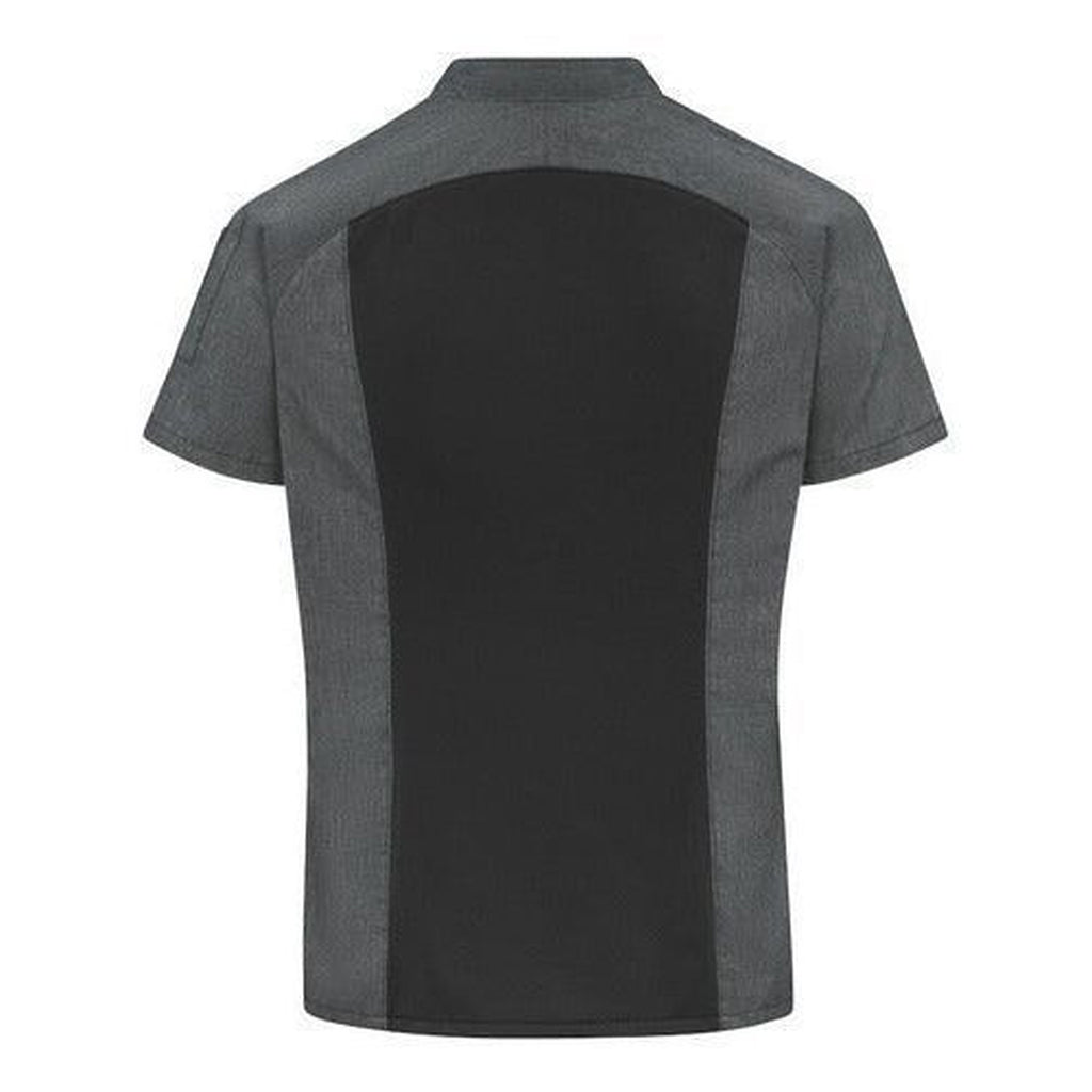 Filipina de chef Red Kap 051W para mujer Gris Oxford, prenda sola vista posterior