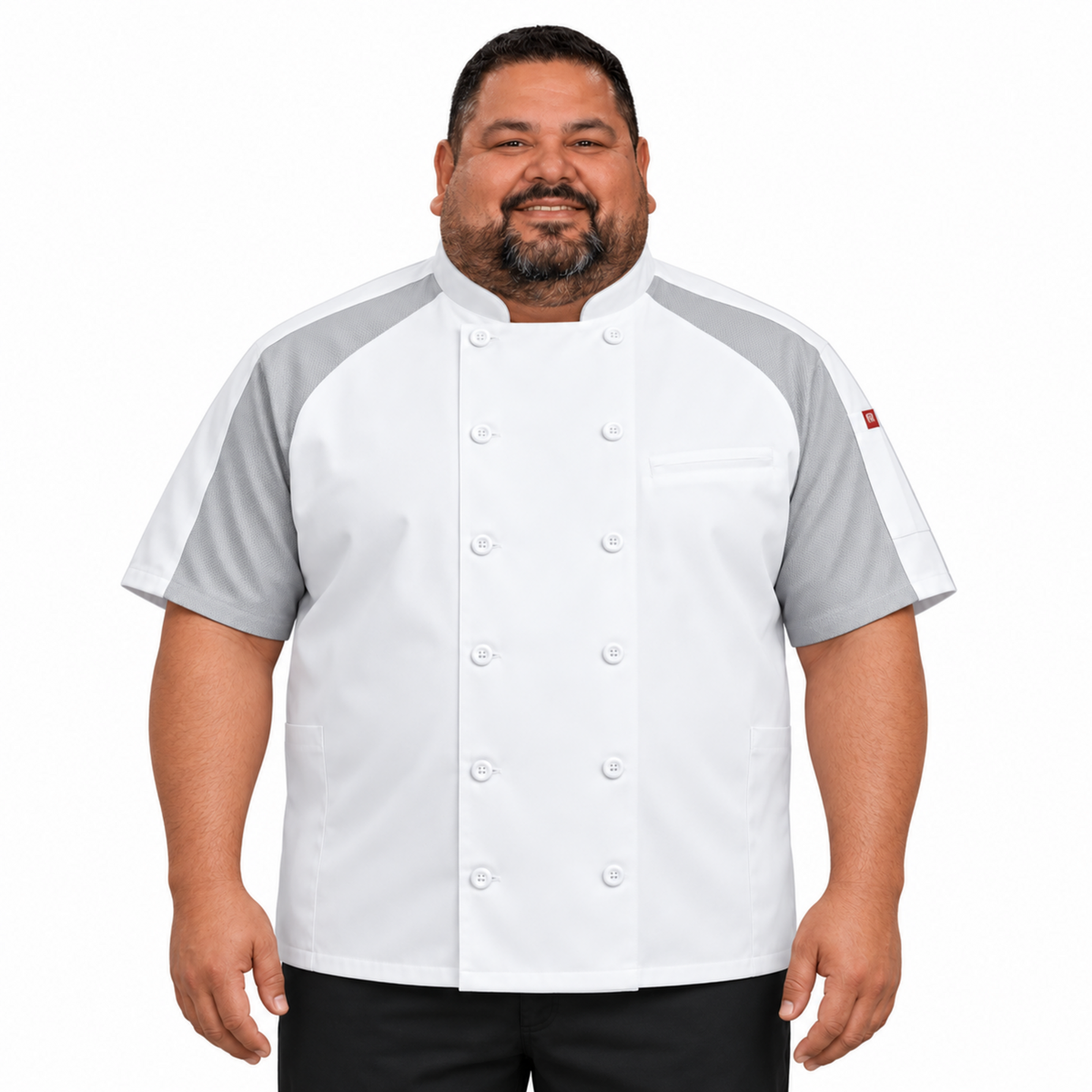 Filipina de chef Red Kap 052M para hombre Blanca, vista frontal | color:blanca