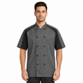 Filipina de chef Red Kap 052M para hombre Gris Oxford, vista frontal | color:gris-oxford