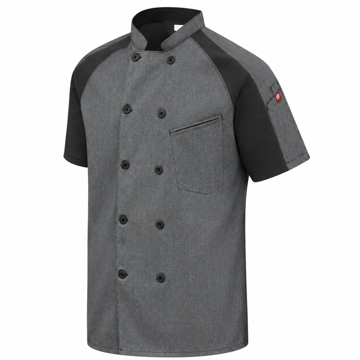 Filipina de chef Red Kap 052M para hombre Gris Oxford, prenda en perfil derecho | color:gris-oxford