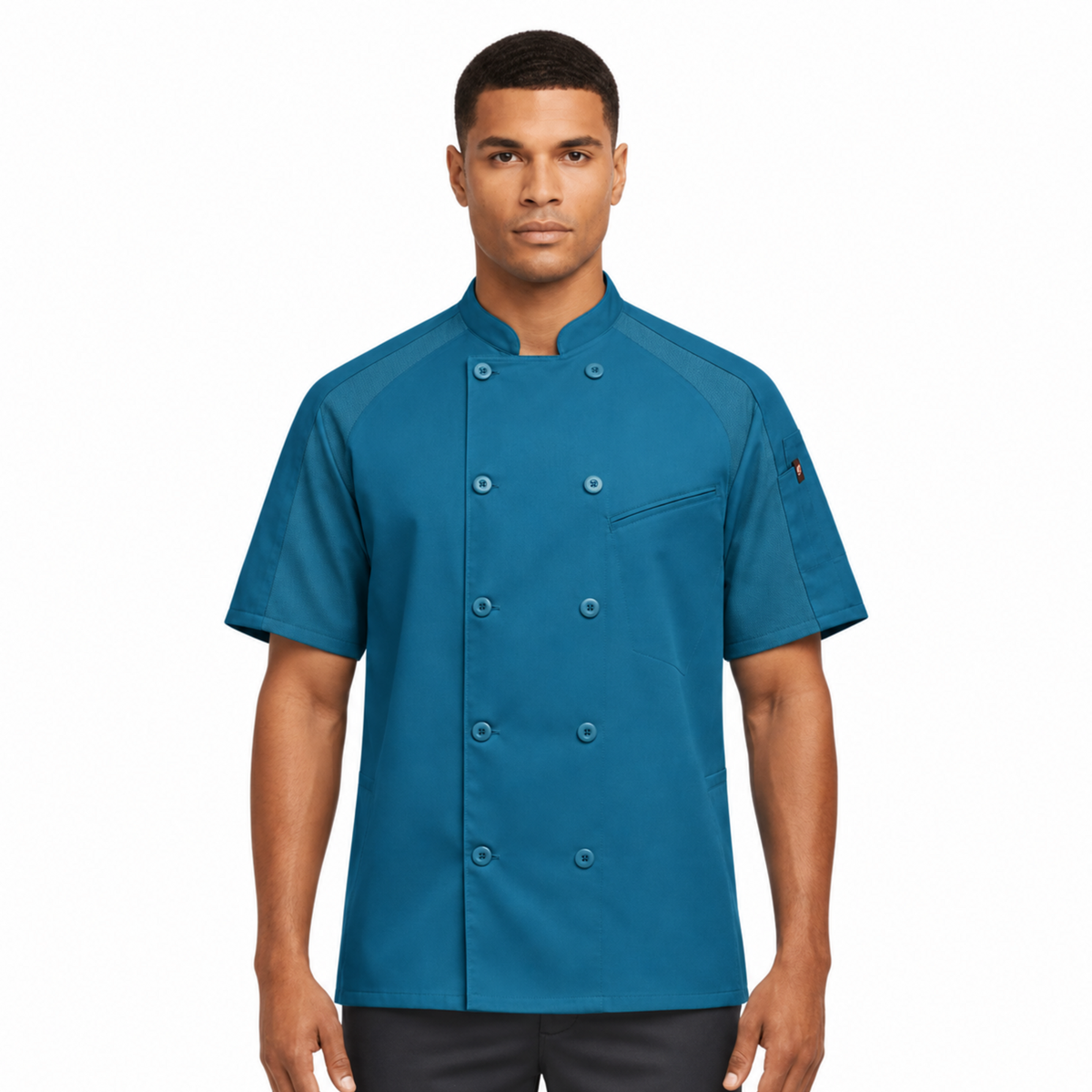 Filipina de chef Red Kap 052M para hombre Teal, vista frontal | color:teal