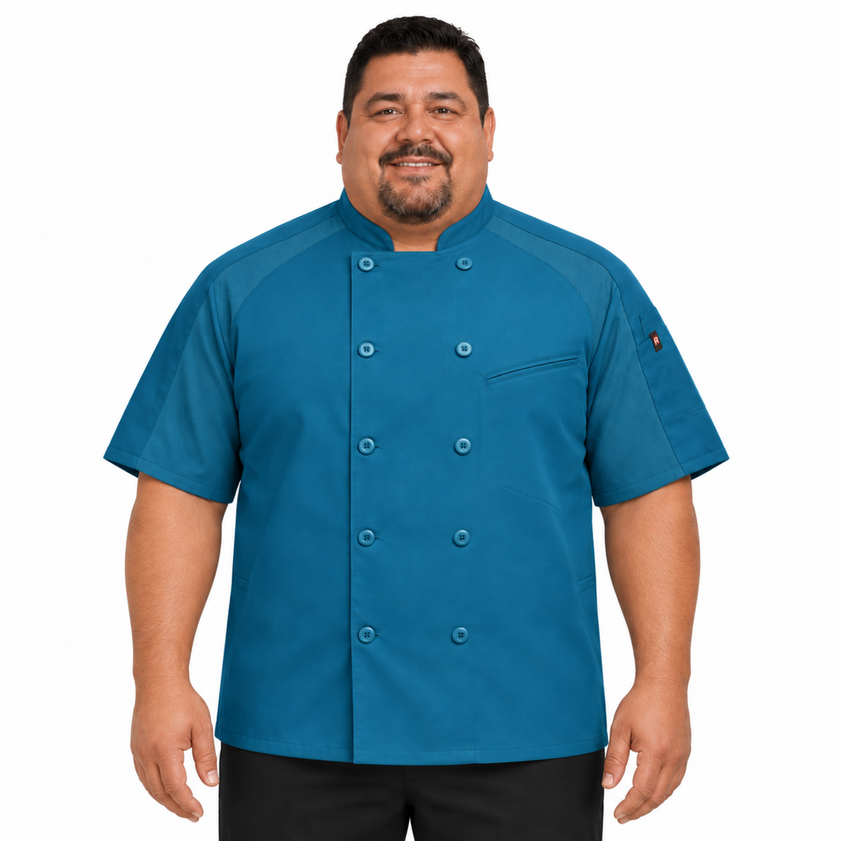 Filipina de chef Red Kap 052M para hombre Teal, vista frontal | color:teal