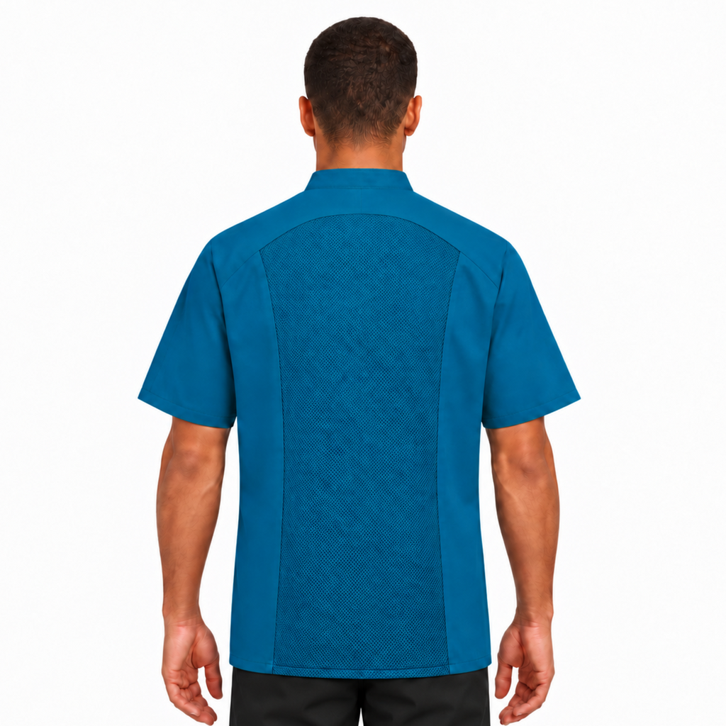 Filipina de chef Red Kap 052M para hombre Teal, vista posterior
