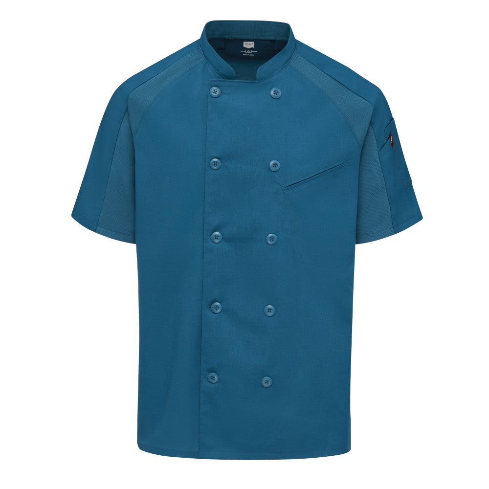 Filipina de chef Red Kap 052M para hombre Teal, vista frontal de la prenda | color:teal