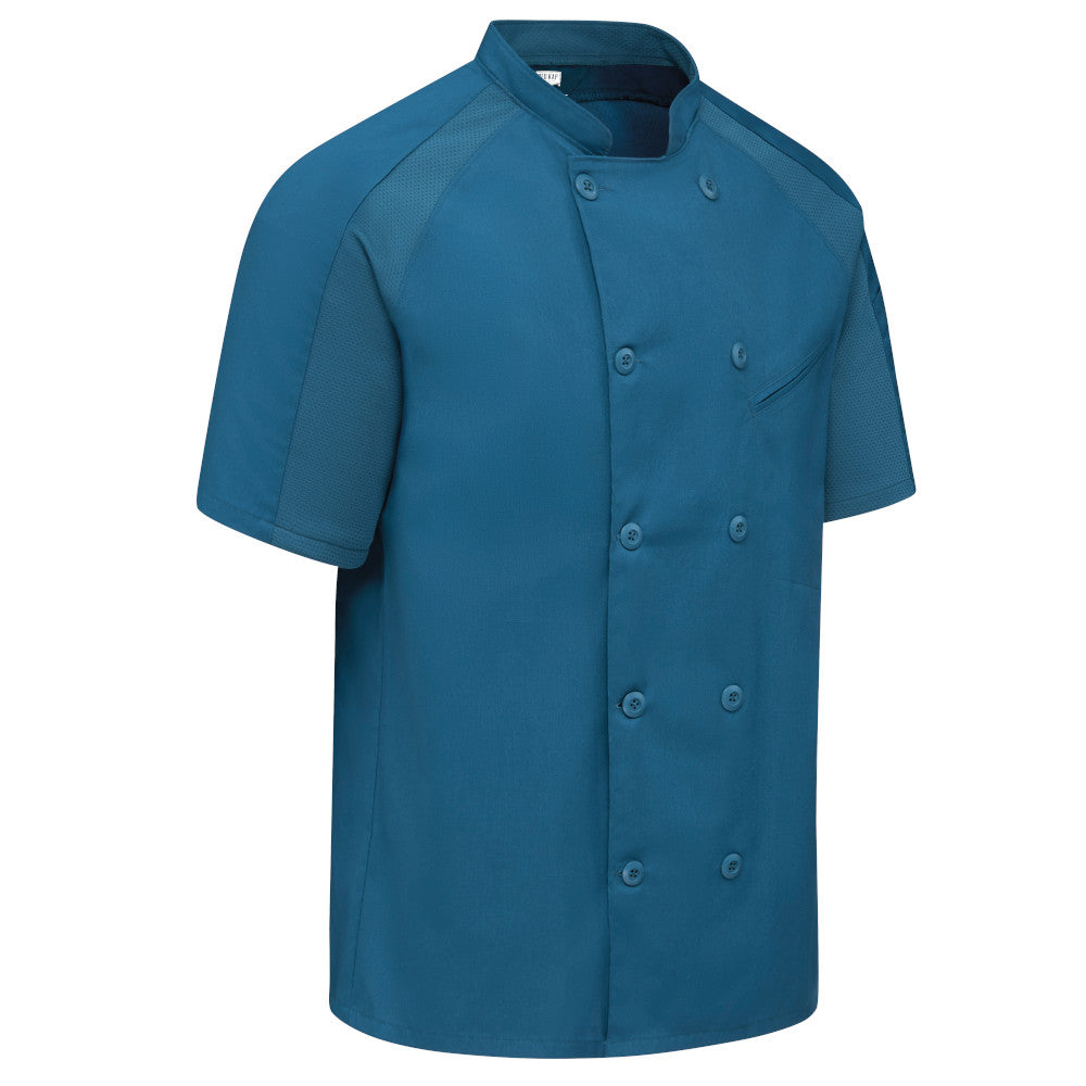 Filipina de chef Red Kap 052M para hombre Teal, perfil izquierdo de la prenda | color:teal