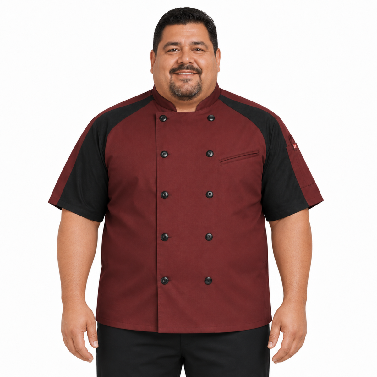 Filipina de chef Red Kap 052M para hombre Vino, vista frontal | color:vino