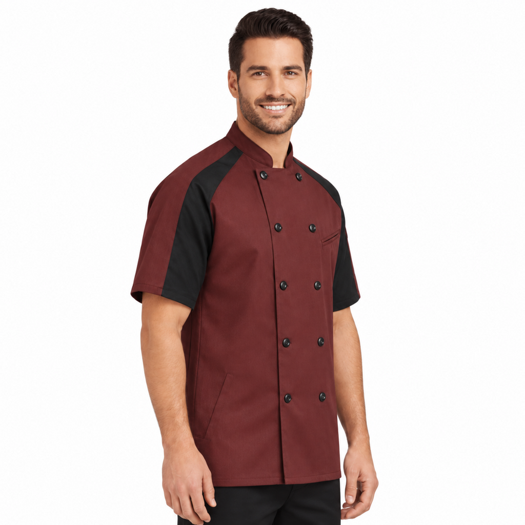 Filipina de chef Red Kap 052M para hombre Vino, perfil derecho
