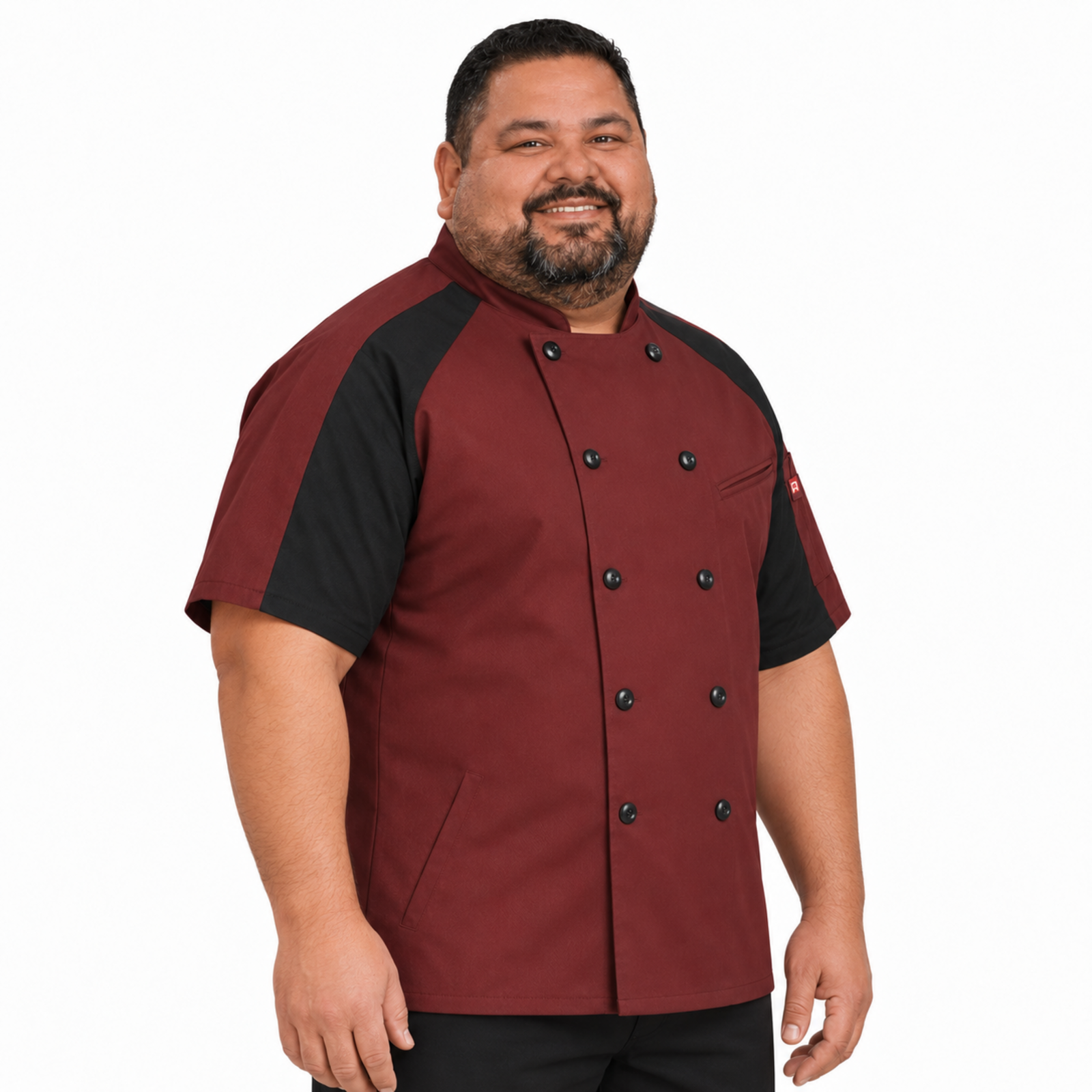 Filipina de chef Red Kap 052M para hombre Vino, perfil derecho | color:vino
