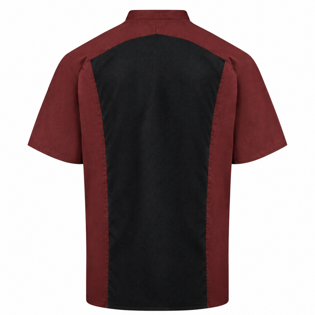 Filipina de chef Red Kap 052M para hombre Vino, prenda posterior