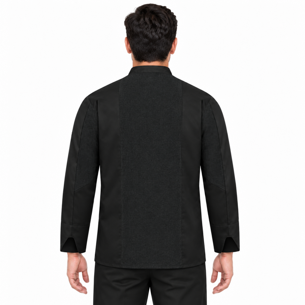 Filipina de chef Red Kap 054M para hombre Negra, vista posterior