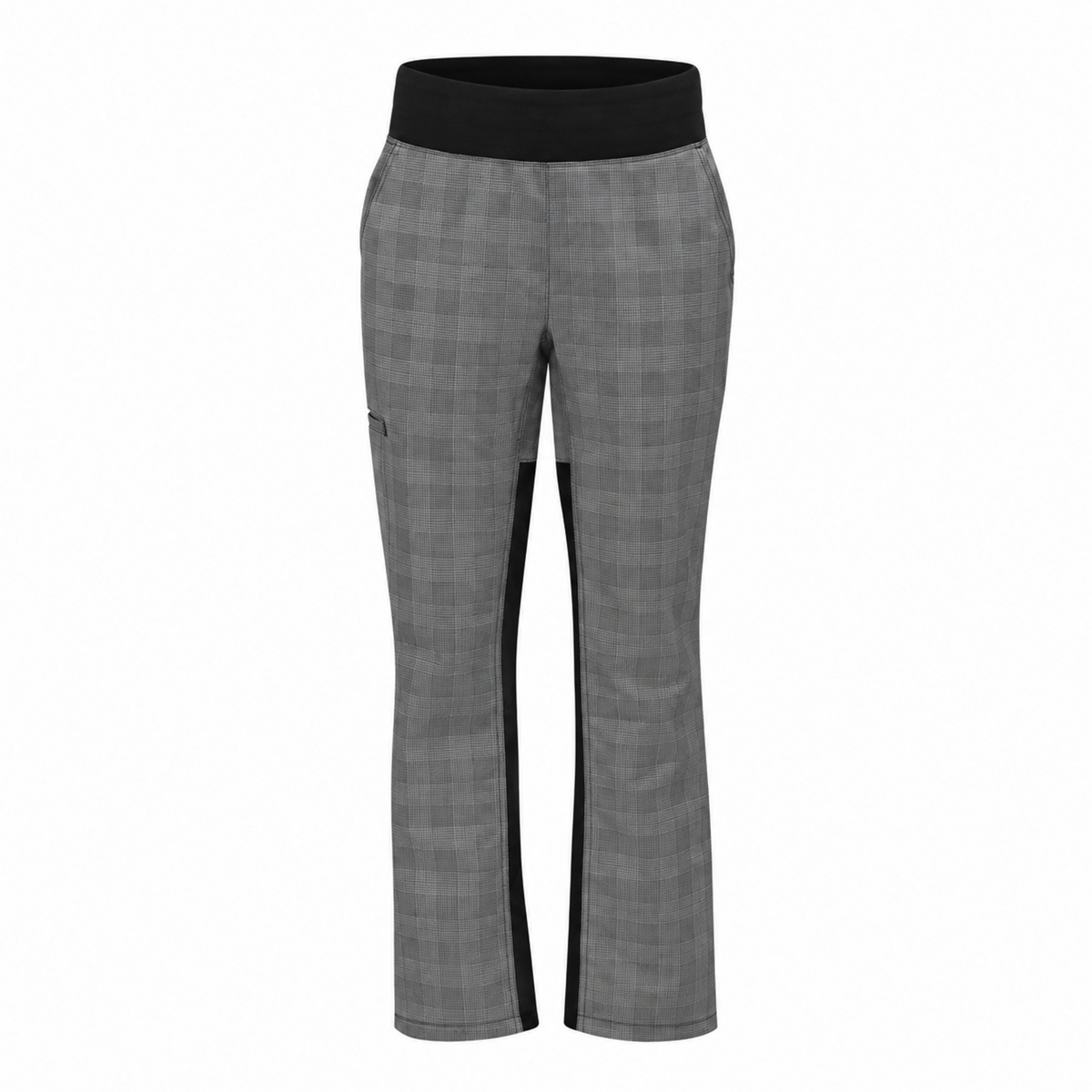 Pantalón de chef Red Kap 0P1W para mujer Cuadros Gris/Negro, vista frontal de la prenda | color:cuadros-gris-negro
