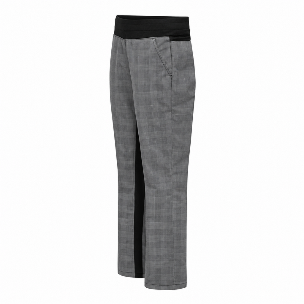 Pantalón de chef Red Kap 0P1W para mujer Cuadros Gris/Negro, perfil izquierdo de la prenda