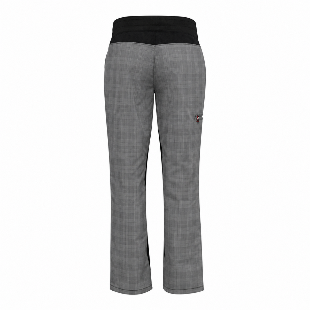 Pantalón de chef Red Kap 0P1W para mujer Cuadros Gris/Negro, vista posterior de la prenda | color:cuadros-gris-negro